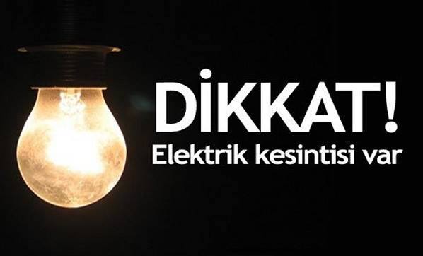 13 Kasım Pazar günü elektrik kesintisi